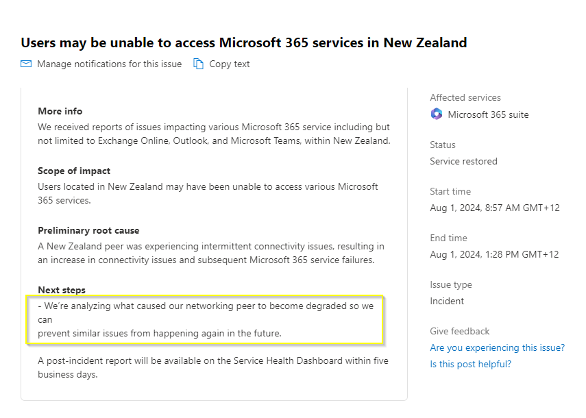 Microsoft Outage 01-08-2024