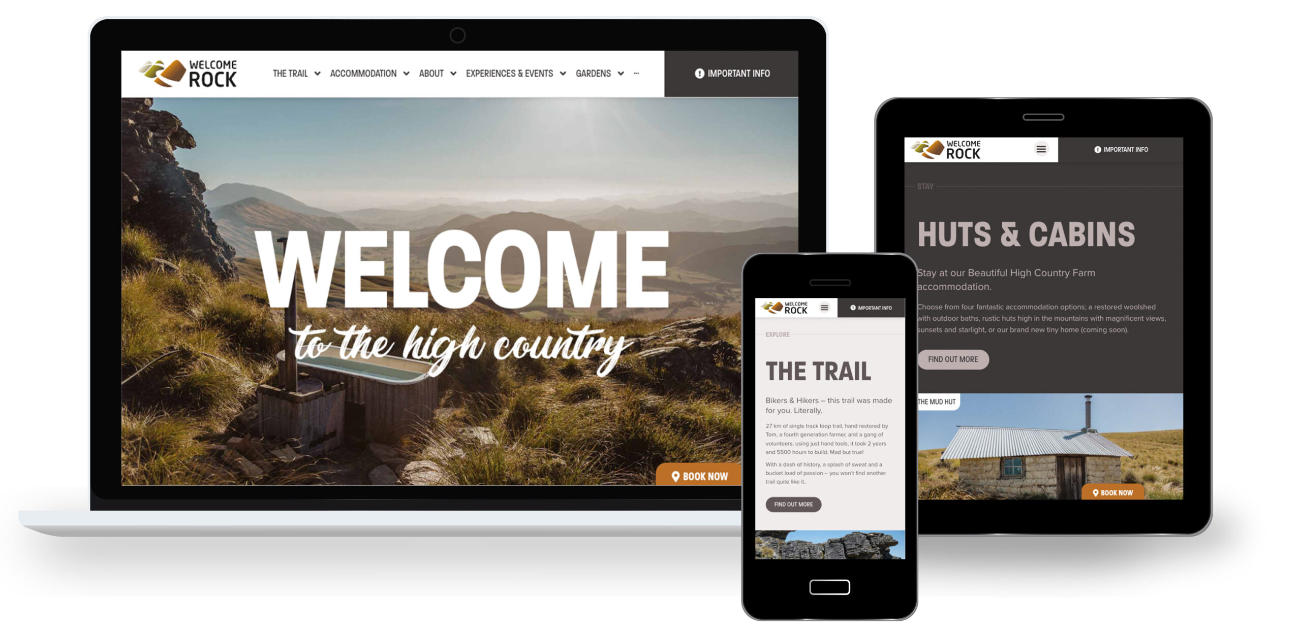 Web mockups - Welcome Rock